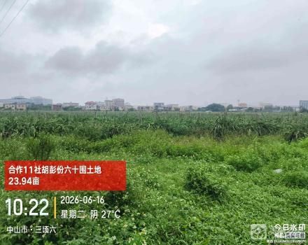 中山市三角镇沙栏村合作11社胡彭份七十围土地71.46亩、四十围胡彭横路边土地20.1亩、六十围土地23.94亩、四十围耕地13.66亩共129.16亩